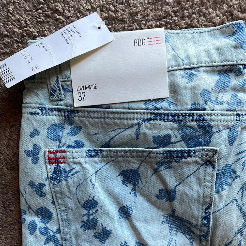 BDG Women's Blue Floral Jeans